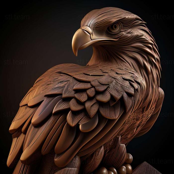 Американский орел выглядывает из